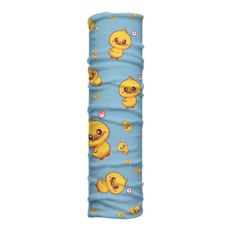 Cuello largo Patitos con ilustraciones de patos entre ternura y actitud. Microfibra transpirable ideal para clima frío o viento.