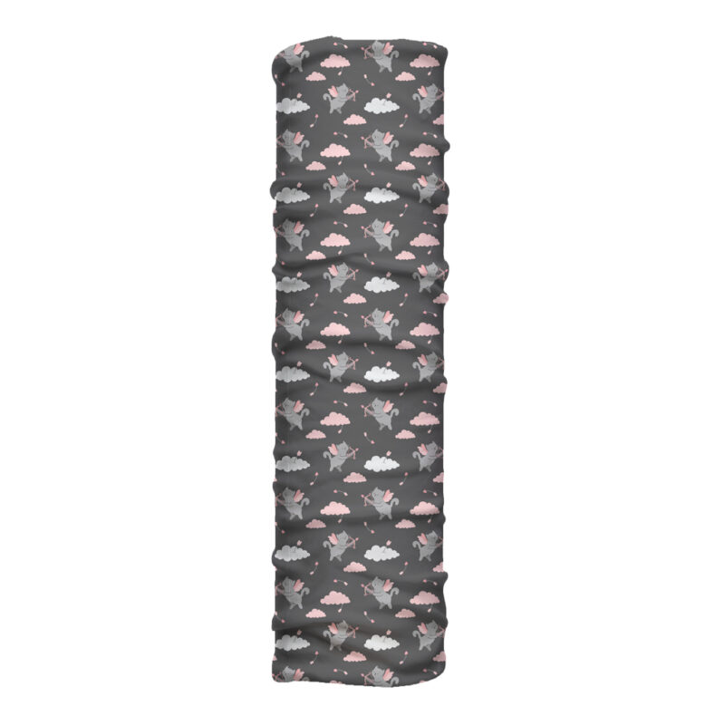 Cuello largo Gatos de Venus con gatos estilo cupido entre corazones. Microfibra transpirable ideal para clima frío y estilo romántico.