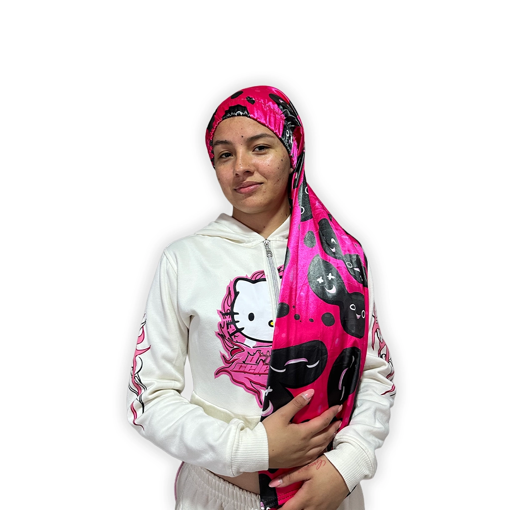 Cuello largo en satín Lunares de Ternura doble faz - Imagen 2