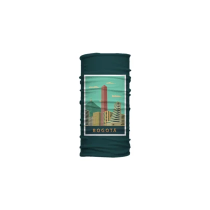 Cuello corto Bogotá con estampado de Torre Colpatria y cerros orientales