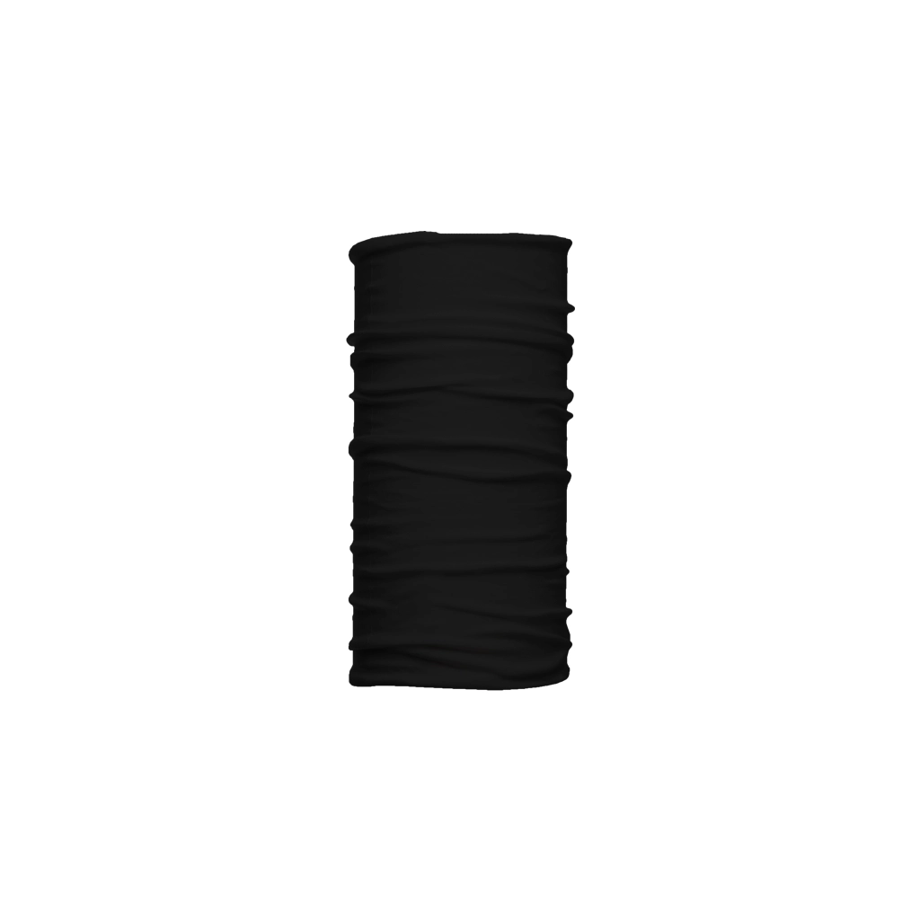 Cuello corto negro sólido sin estampado