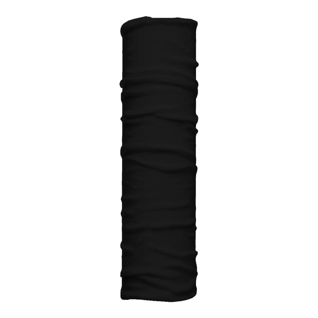 Cuello largo negro sólido sin estampado